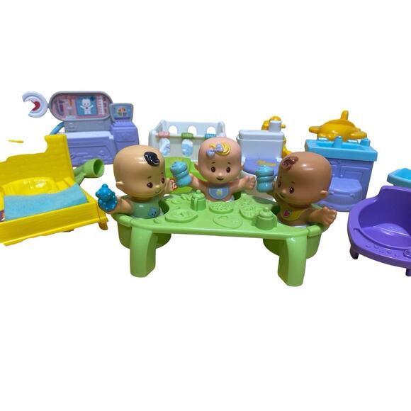 Fisher Price Little People Babies Figures Accessories Toys Lot Triplets - Picture 3 of 8